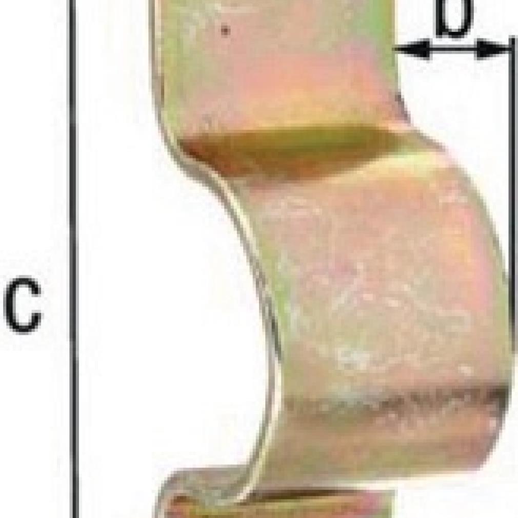 Rohrschelle 20x24x865mm/fRohr:Ø25mm=Ø1Zoll Stahl roh galv gelb verz GAH 1 Stück
