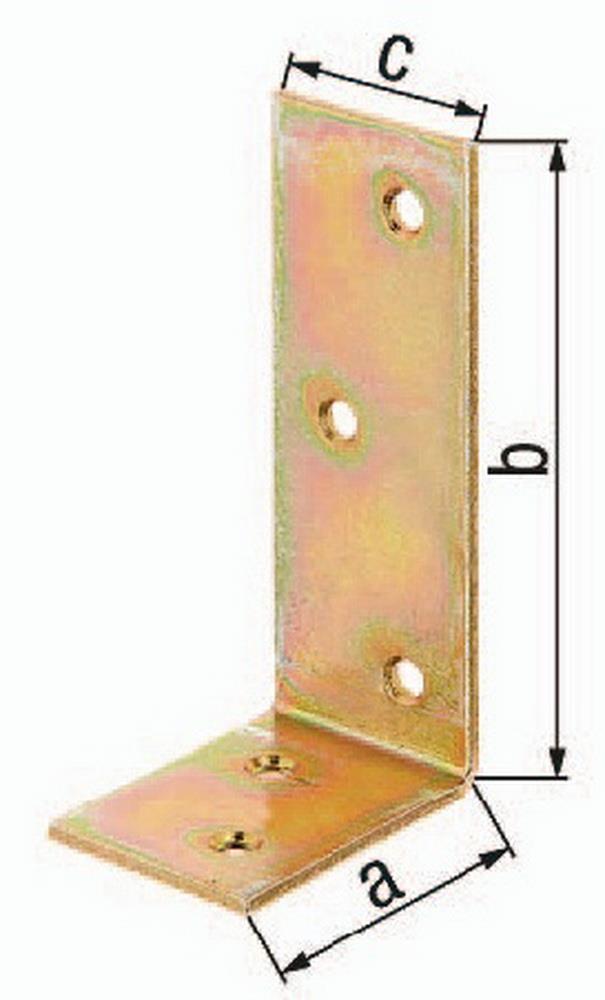 Balkenwinkel 80x120x35mm Stahl roh galv gelb verz GAH 1 Stück