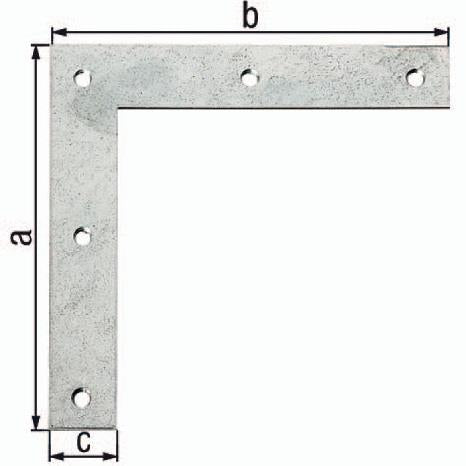 Eckwinkel L200x200mm B30mm STA sendzimirverzinkt GAH 1 Stück