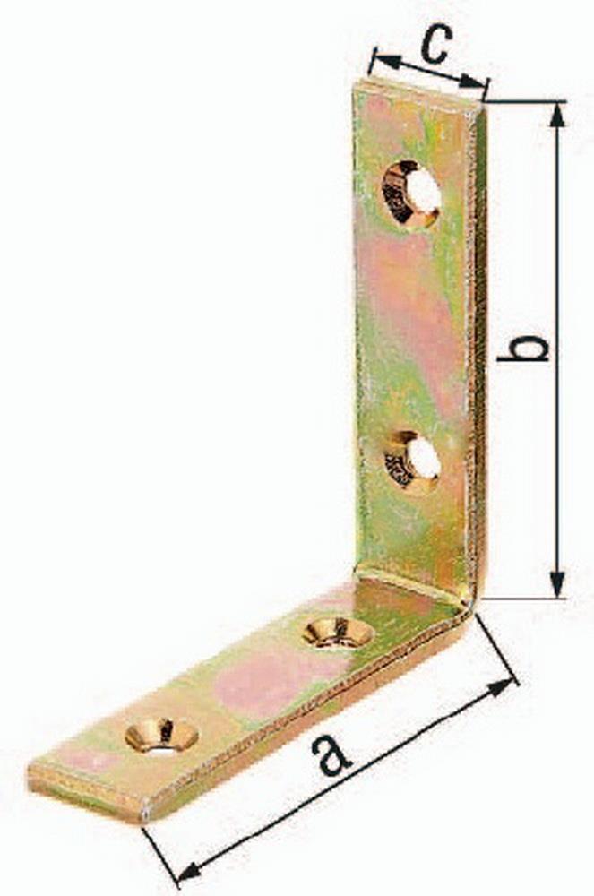 Balkenwinkel 120x120x20mm Stahl roh galv gelb verz Ausführung: schmal GAH 2 Stück