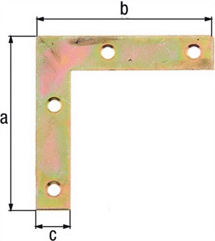 Möbelwinkel 75x75x12mm Stahl roh galv gelb verz GAH 4 Stück