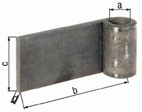 Anschweißband 13x80x40x5mm STA roh GAH 1 Stück