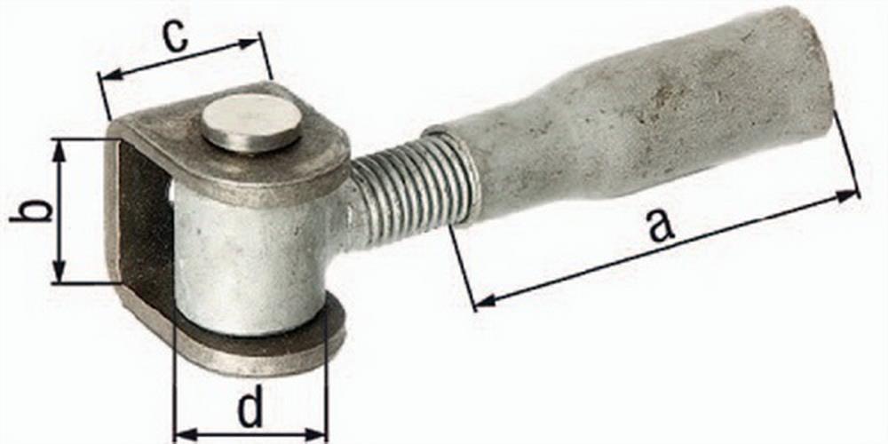 Torband 75x42x30xØ16mm U-Bügel Stahl roh verstellb um 20mm mit Mauerhülse GAH