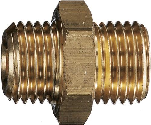 Doppelgewindenippel MS AG G 1/4xG 3/8 Zoll EWO 1 Stück