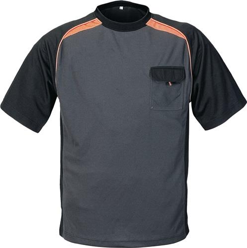 T-Shirt Größe M dunkelgrau/schwarz/orange TERRATREND