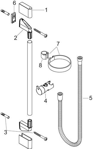 HG Brausestange UNICA'CROMETTA 900mm chrom HANSGROHE
