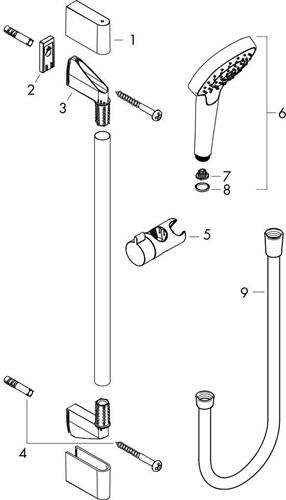 HG Brauseset CROMA SELECT S VARIO Bsta Unica´Croma 650mm weiß/chrom HANSGROHE