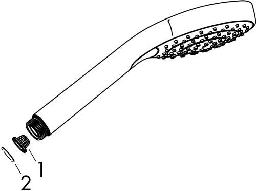 HG Handbrause Croma Select E Vario DN 15 weiß/chrom HANSGROHE