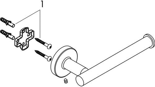 HG Papierrollenhalter Logis Universal ohne Deckel Wandmontage chrom HANSGROHE