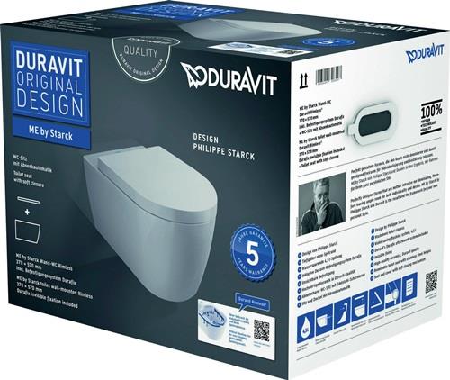 Wand-WC-Set ME by Starck RIMLESS weiß weiß DURAVIT