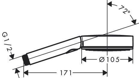 HG Handbrause SELECT 105 3jet PULSIFY Relaxation chrom HANSGROHE