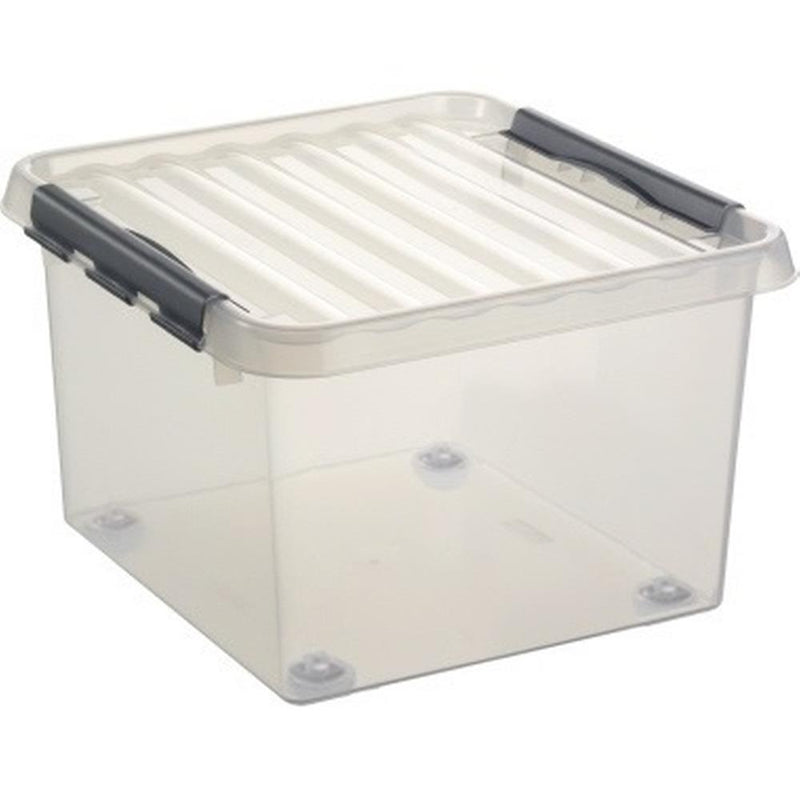 Sunware Aufbewahrungsbox Q-line 26l 40x40x28cm Rollen transparent