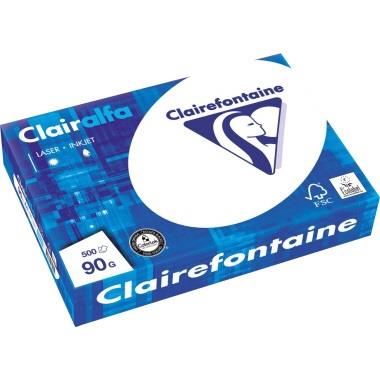 Multifunktionspapier Clairefontaine CLAIRalfa DIN A4 90g/m² hochweiß 500 Bl/Pack CLAIREFONTAINE 5er Pack - VPE: 5