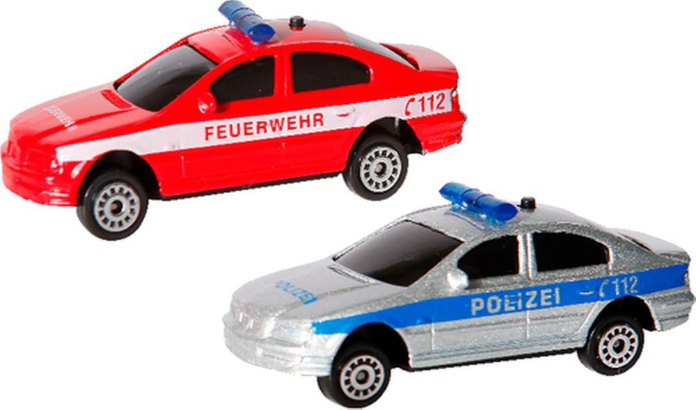 Einsatzfahrezuge mit Licht & Sound 7cm 1 Stück