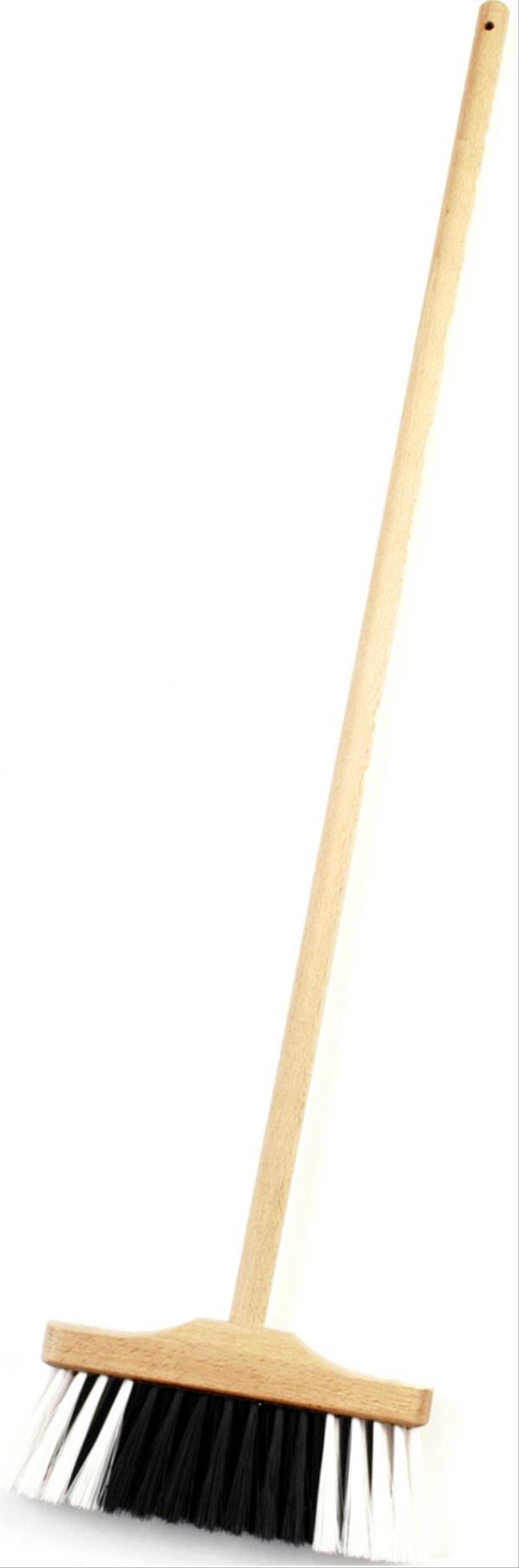 Holzbesen schwarz/weiß