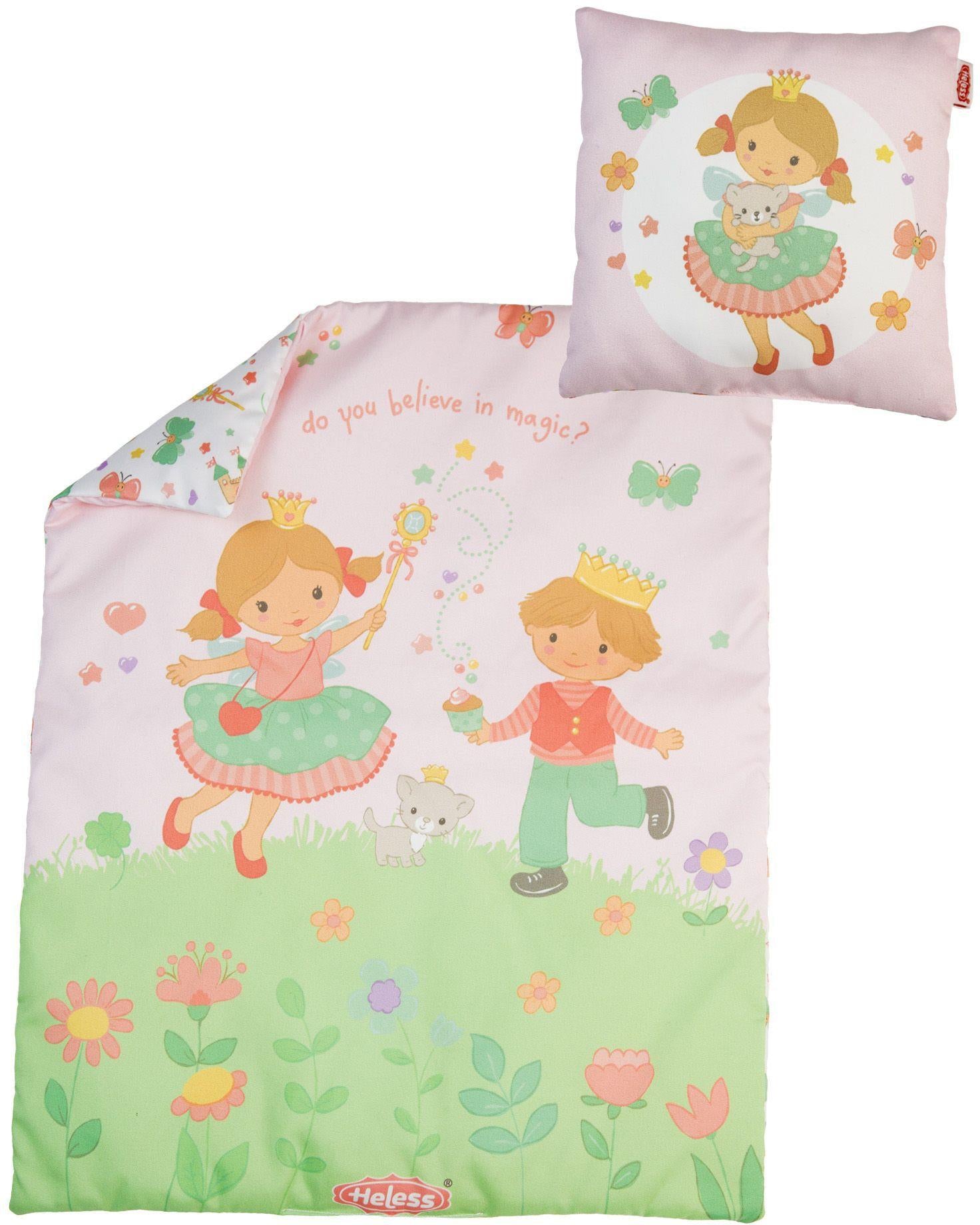 Puppenbettdecke (44 x 34 cm) mit Kissen