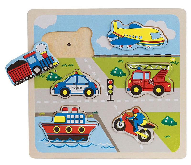 Beeboo Einlegepuzzle Verkehr Sound6-teilig 1 Stück
