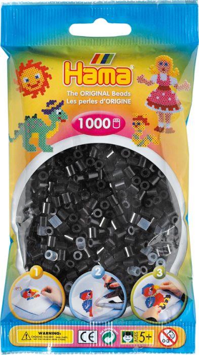 HAMA Perlen Schwarz 1000 Stück - VPE: 5
