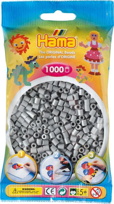 HAMA Perlen Grau 1000 Stück - VPE: 5