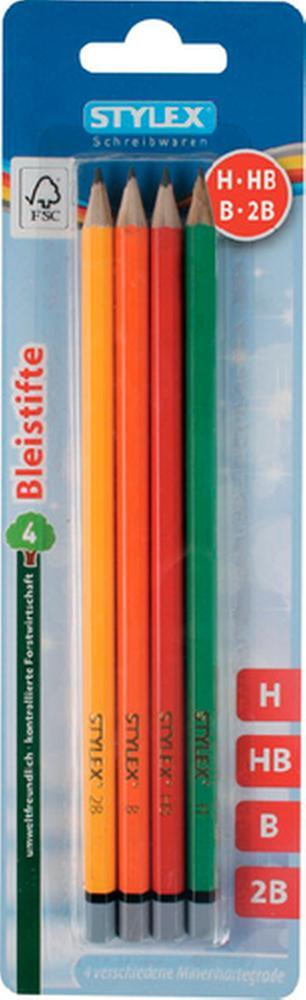 Stylex 4 Bleistifte aus FSC-Holz 1 Sets