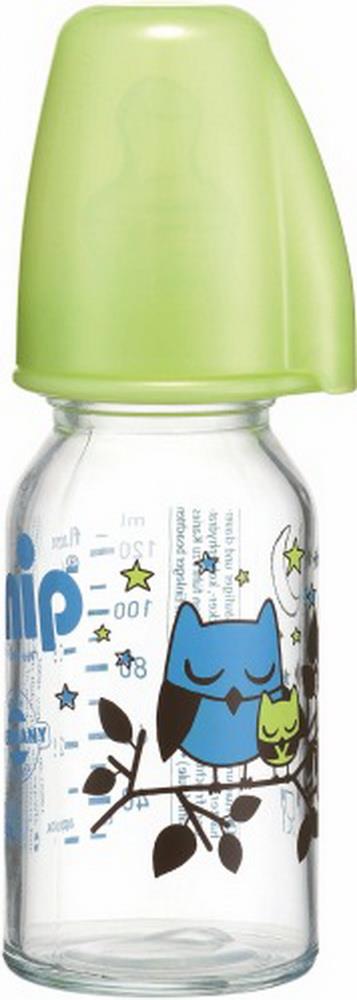 nip Glasflasche 125ml Boy + Girl mit Trinksauger Silikon Gr 1 Tee 2 Stück - VPE: 2