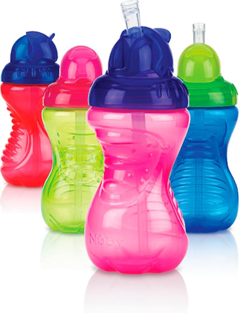 Nûby Soft Flip-It Trinkhalmflasche 300ml 2 Stück - VPE: 2