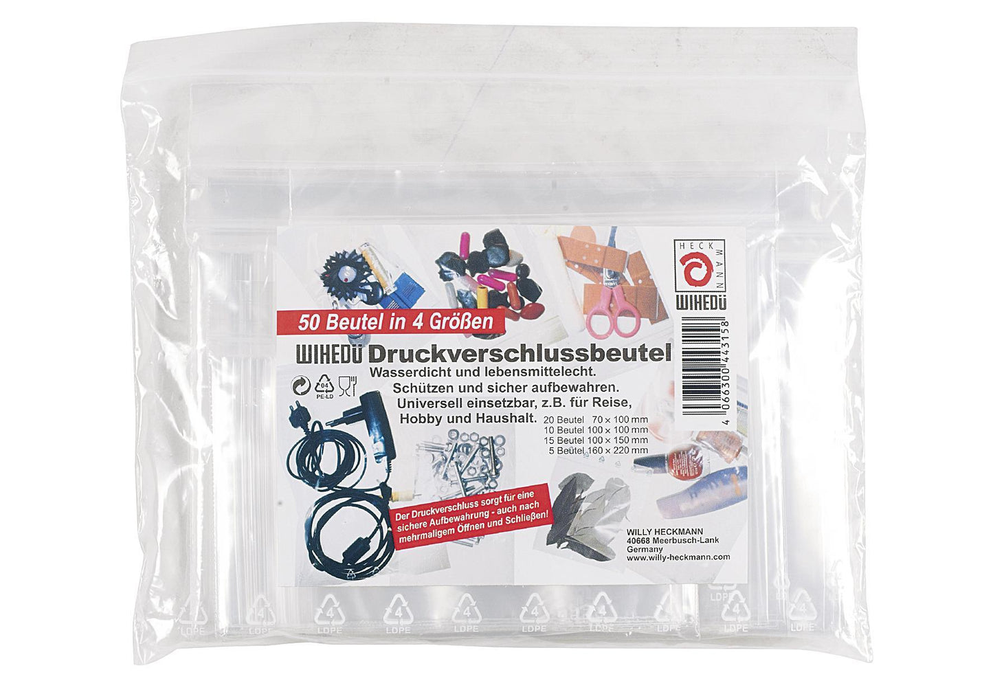 Druckverschl-Beutel Set - VPE: 10