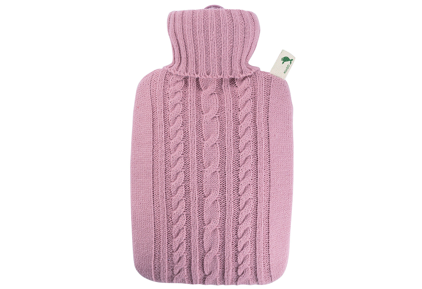 HUGO FROSCH Wärmflasche Klassik 18l Strickbezug pastell-rosa