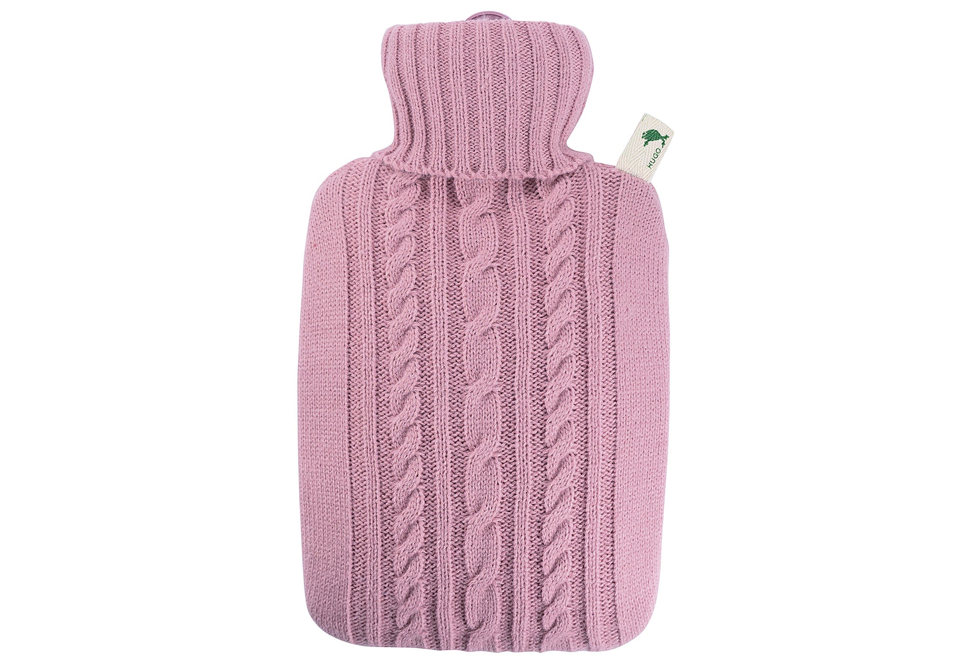 HUGO FROSCH Wärmflasche Klassik 18l Strickbezug pastell-rosa