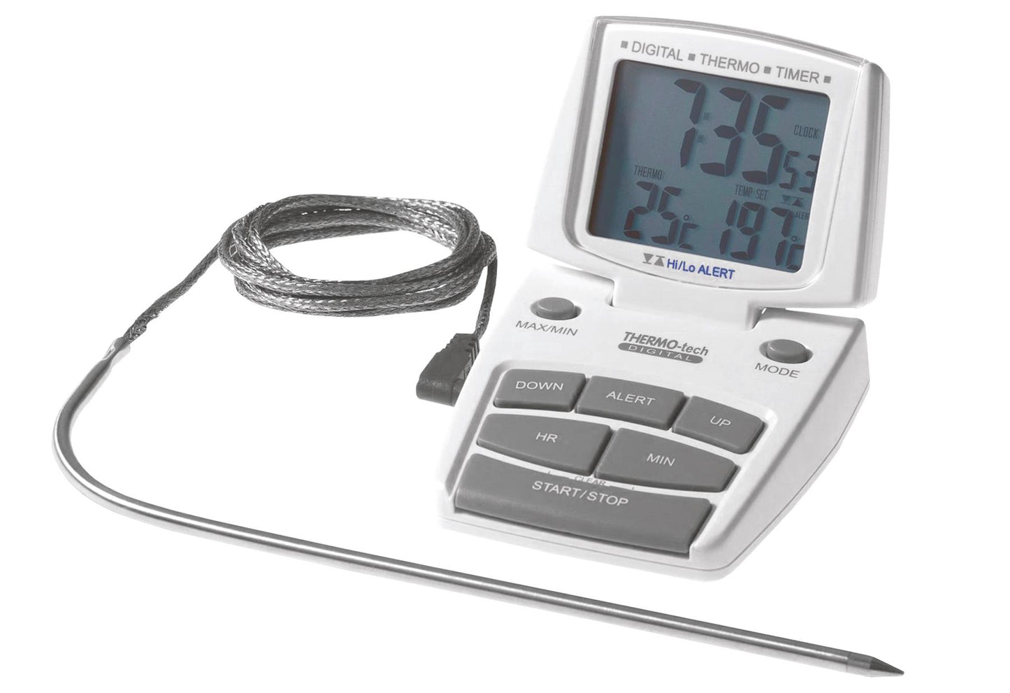 TFA-DOSTMANN Küchen-Thermo-Timer Digital inkl 1 x Batterie 15 V AAA