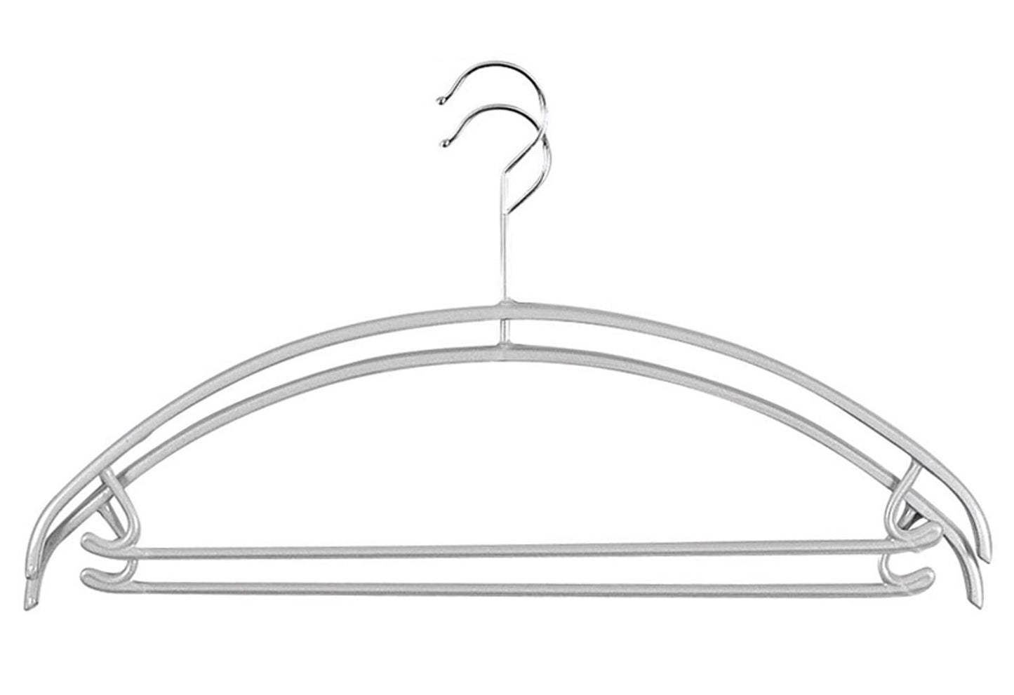 MAWA Kombi-Bügel Economic mit Steg Metall 40cm silber 2er Pack - VPE: 5