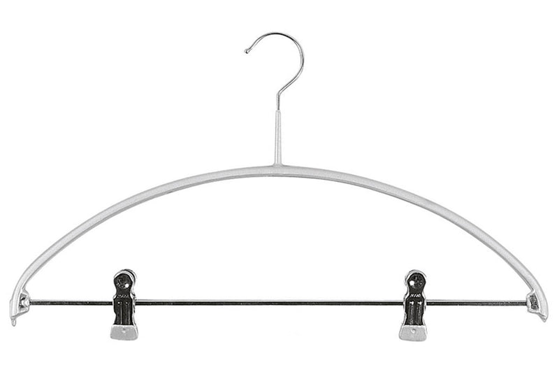 MAWA Kombi-Bügel Economic mit Steg Metall mit 2 Clipse 42cm silber - VPE: 5