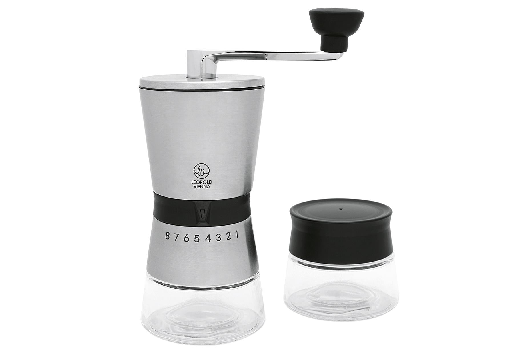 LEOPOLD Geschenkset Kaffeemühle 'Bologna' Kaffeemühle Vorratsglas