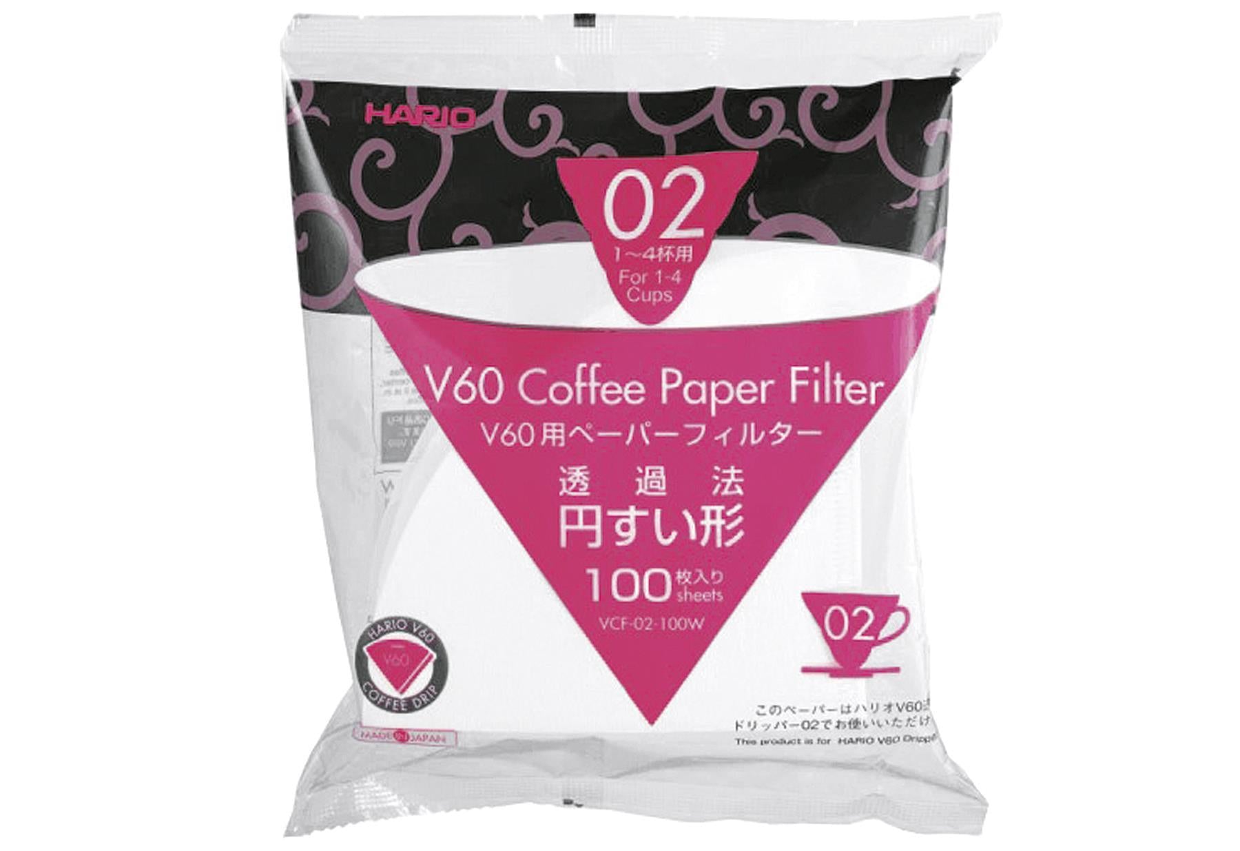HARIO Papierkaffeefilter 'V60' Gr 02 100er Pack