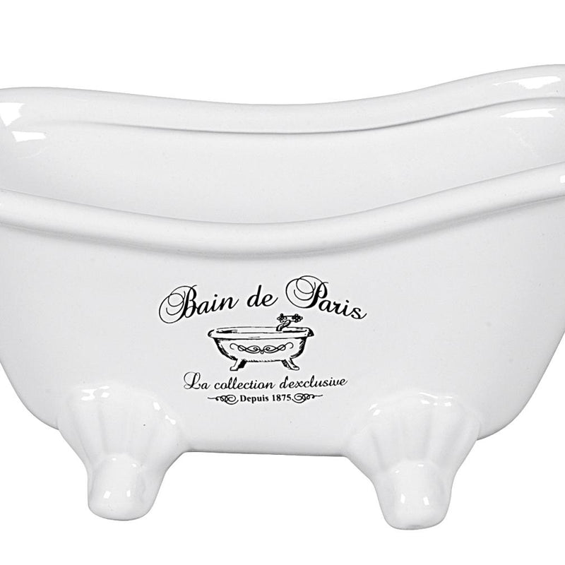 Schale Badewanne Keramik 20x9x10cm weiß