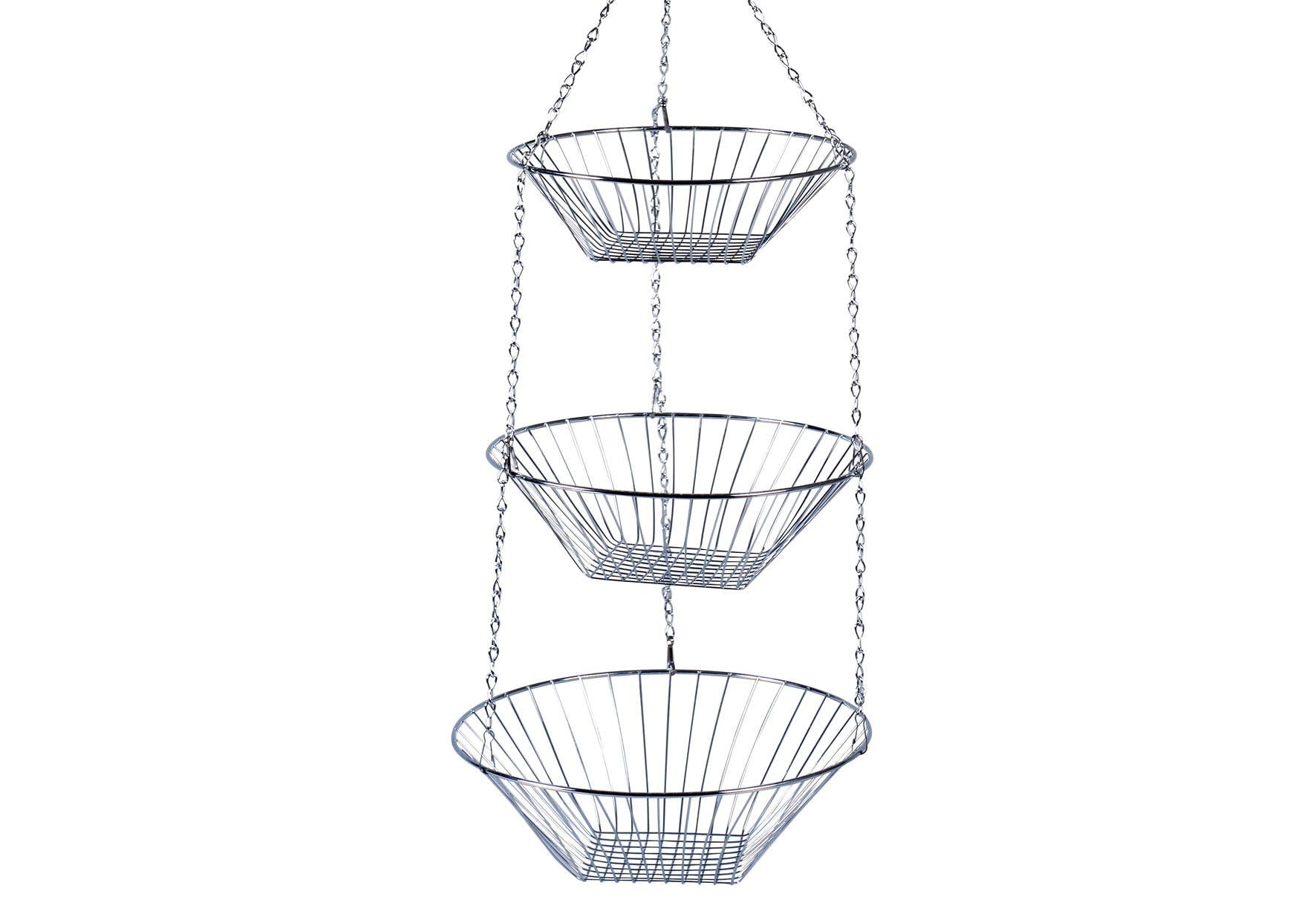ZELLER PRESENT Korb zum Hängen ch3 Körbe 72cm Ø255cm silber