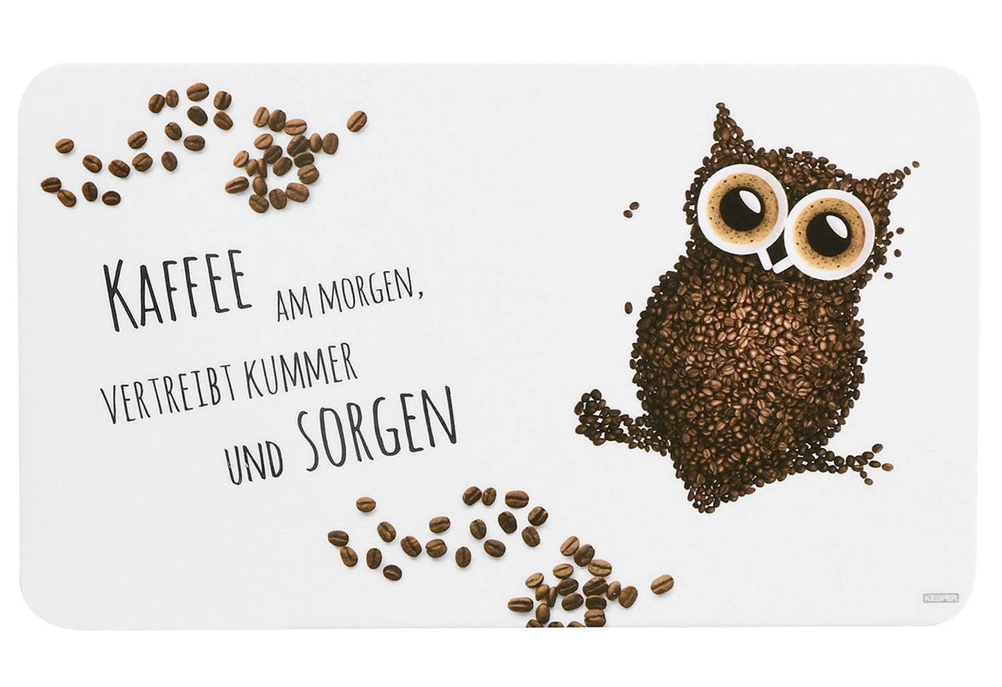 KESPER Frühstücksbrettchen 'Kaffee Eule' - VPE: 5