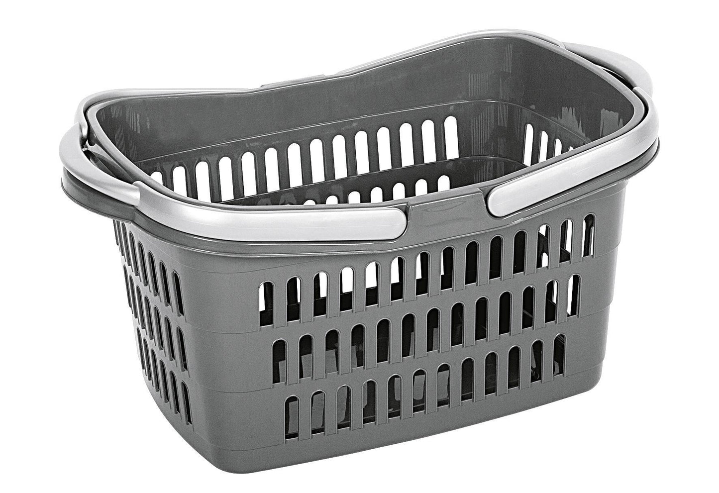 RIVAL Einkaufskorb mit 2 Griffen 48x285x235cm grau - VPE: 10