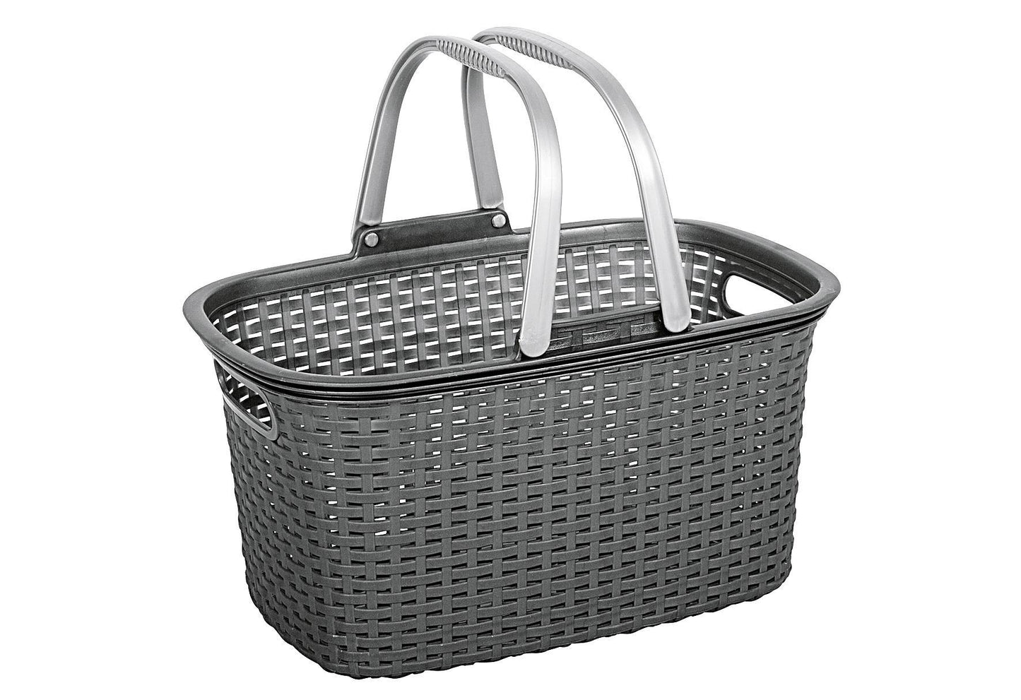 RIVAL Einkaufskorb 18 l 48x29x24cm stahlgrau mit 2 Griffen inklusive 2 Griffen - VPE: 5