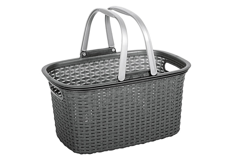 RIVAL Einkaufskorb 18 l 48x29x24cm stahlgrau mit 2 Griffen inklusive 2 Griffen - VPE: 5