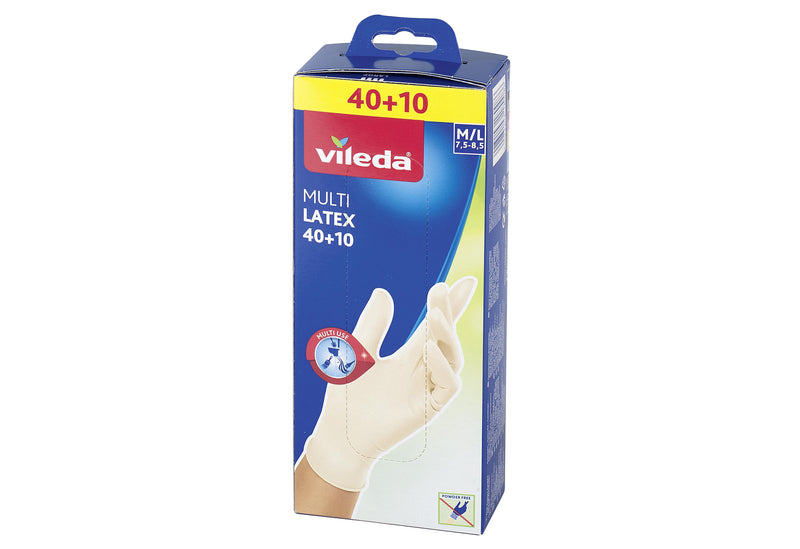 VILEDA Einweghandschuh Multi Latex 40 10 Größe M/L 50er Pack