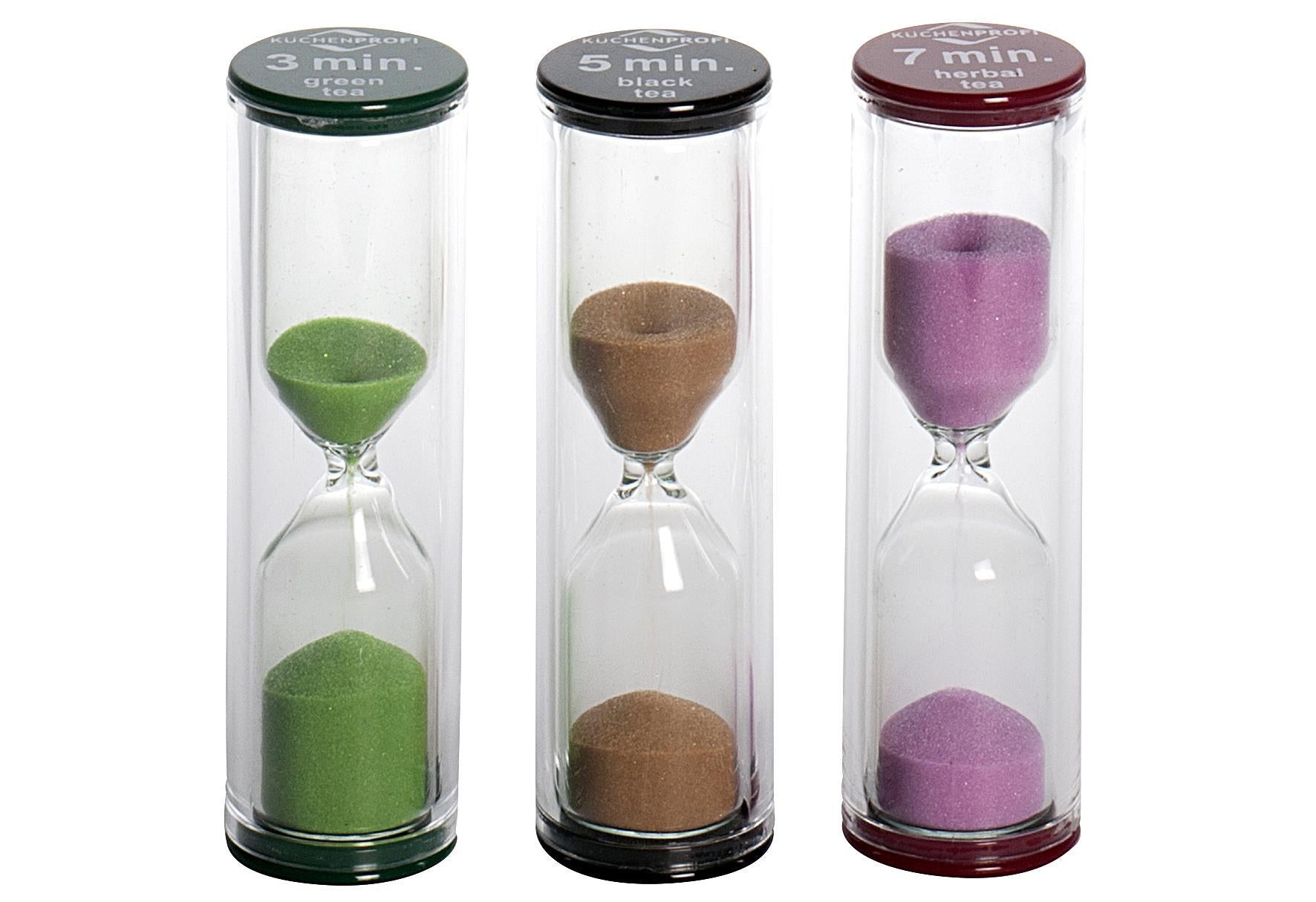KÜCHENPROFI Sanduhr Tea-Time 8cm Ø23cm 3er Set