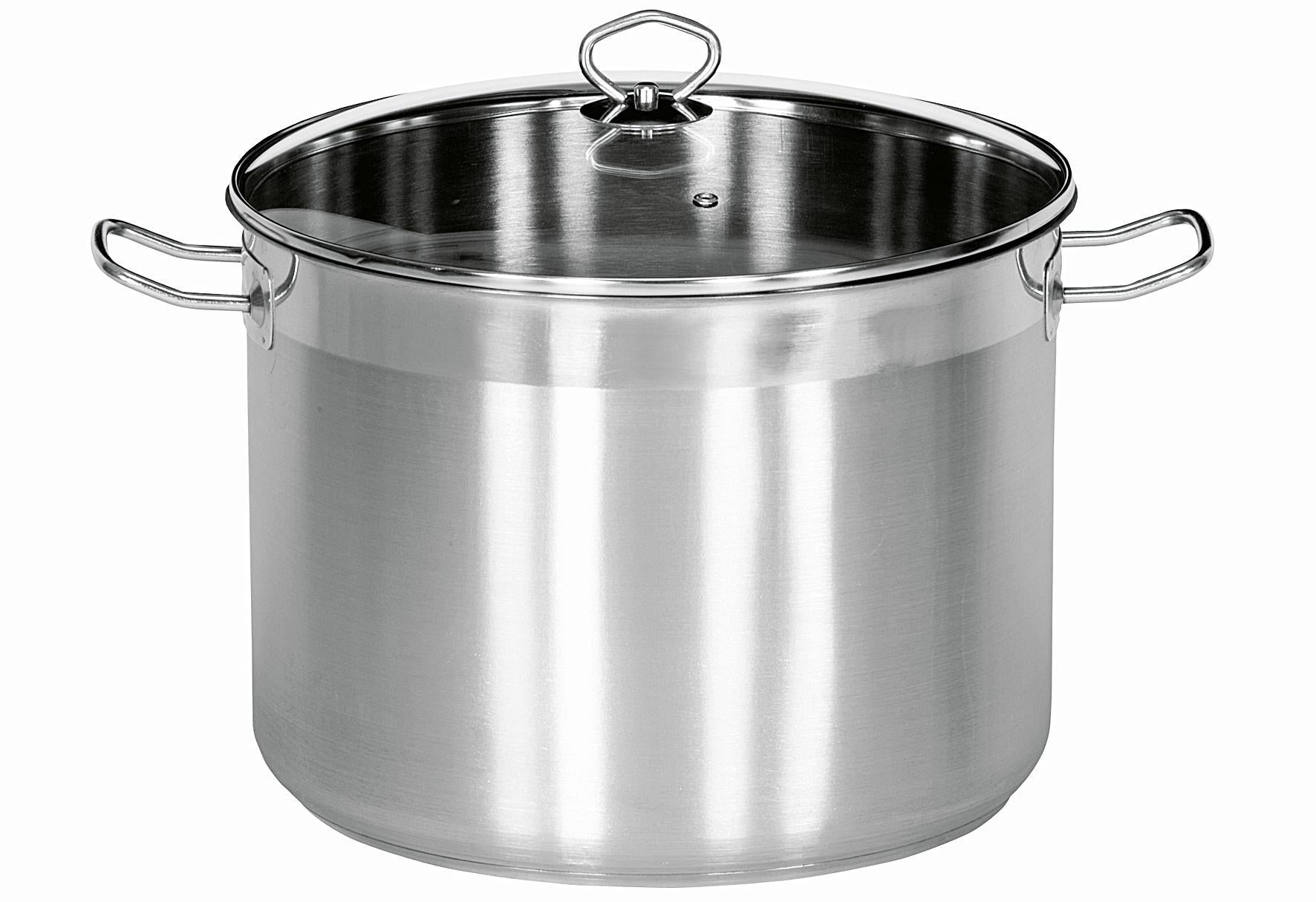 KARL KRÜGER Allzwecktopf Maxi 20 l Edelstahl mit Glasdeckel