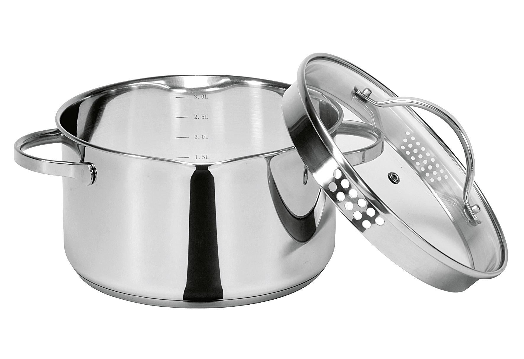 KARL KRÜGER Kochtopf mit Ausguss 15 l Ø16cm Edelstahl