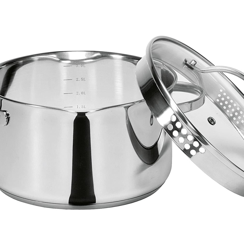 KARL KRÜGER Kochtopf mit Ausguss 5 l Ø24cm Edelstahl