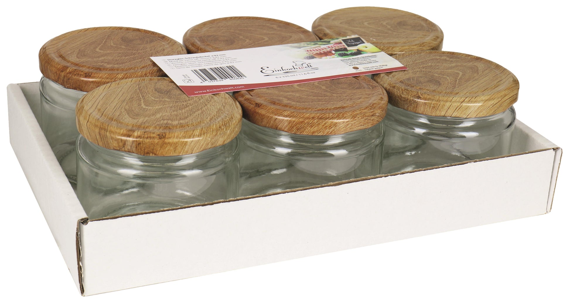 DOSEN-ZENTRALE Schraubdeckelglas 6er Tray