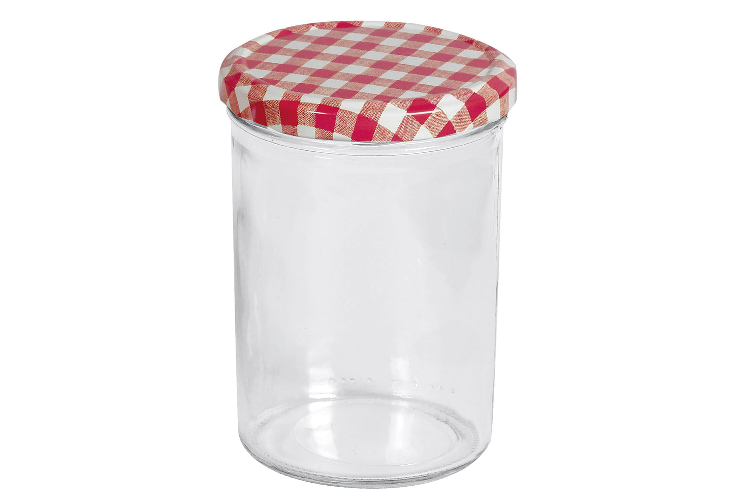 EMSY Schraubdeckelglas Sturz mit 82mm TO-Deckel kariert 440 ml - VPE: 15