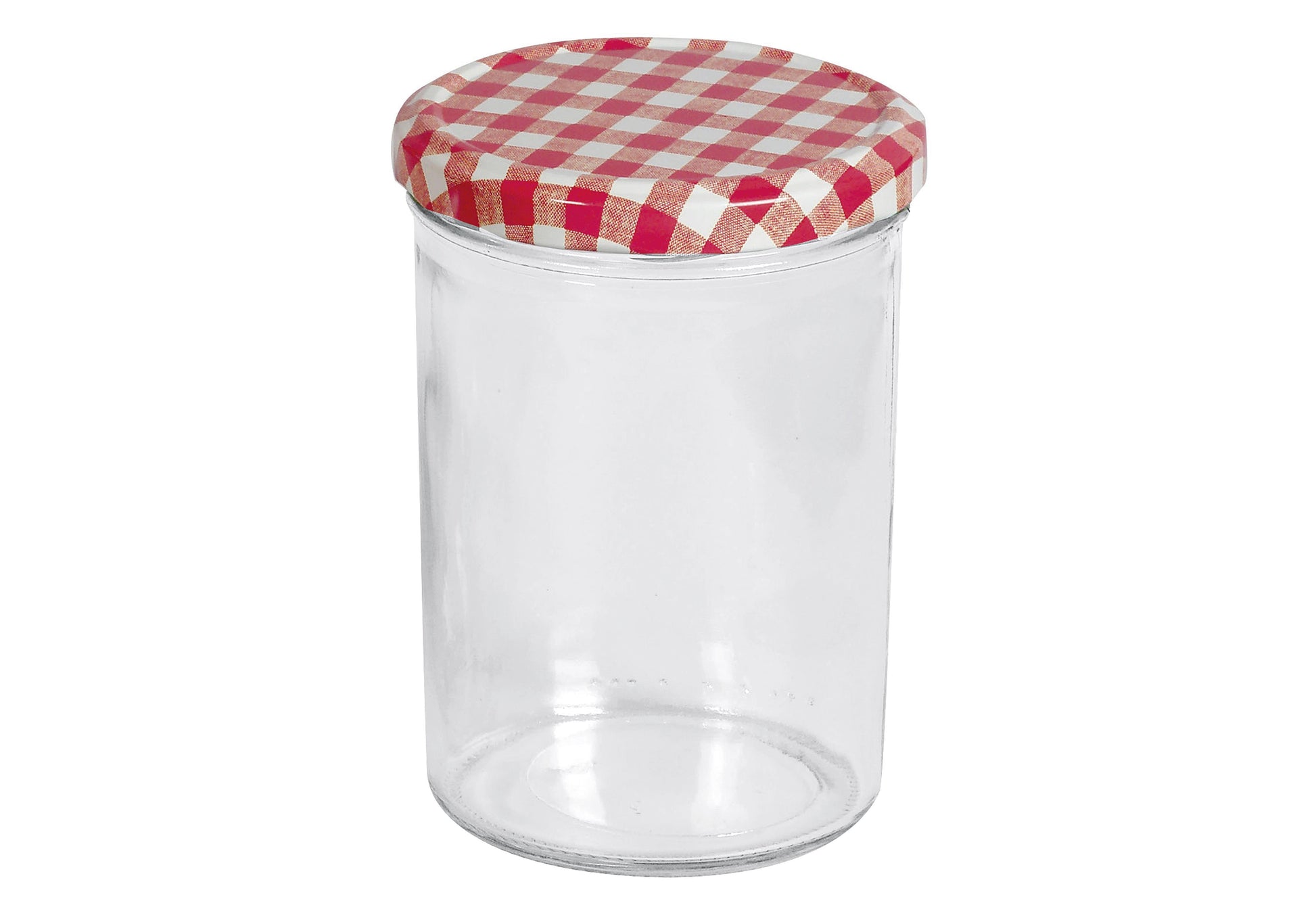 EMSY Schraubdeckelglas Sturz mit 82mm TO-Deckel kariert 440 ml - VPE: 15