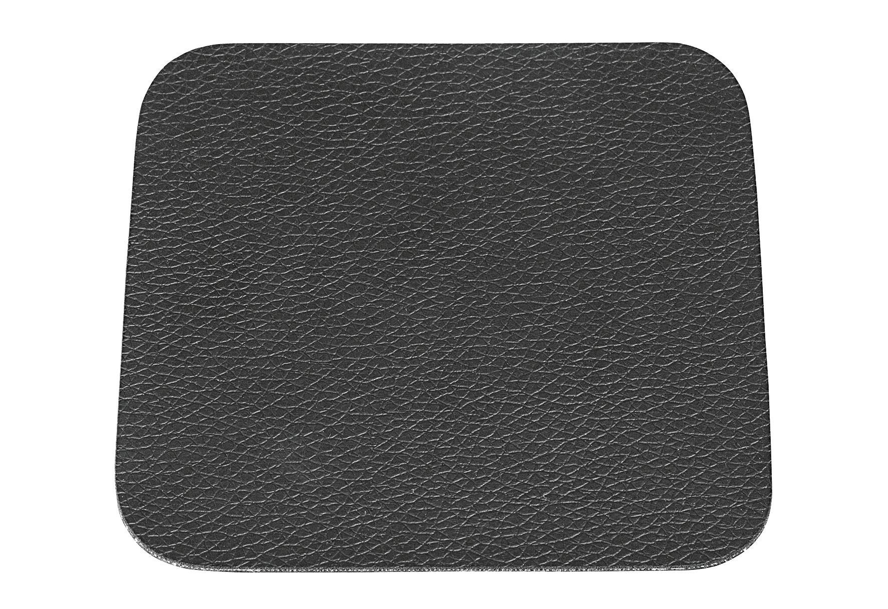 ASA Glasuntersetzer Lederoptik schwarz 10x10cm 4Stück