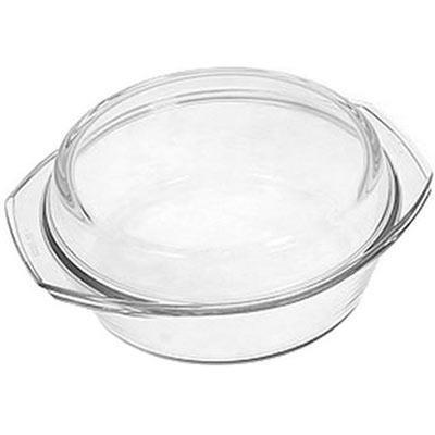 BOHEMIA CRISTAL Glaskochschüssel rund mit Deckel 15L
